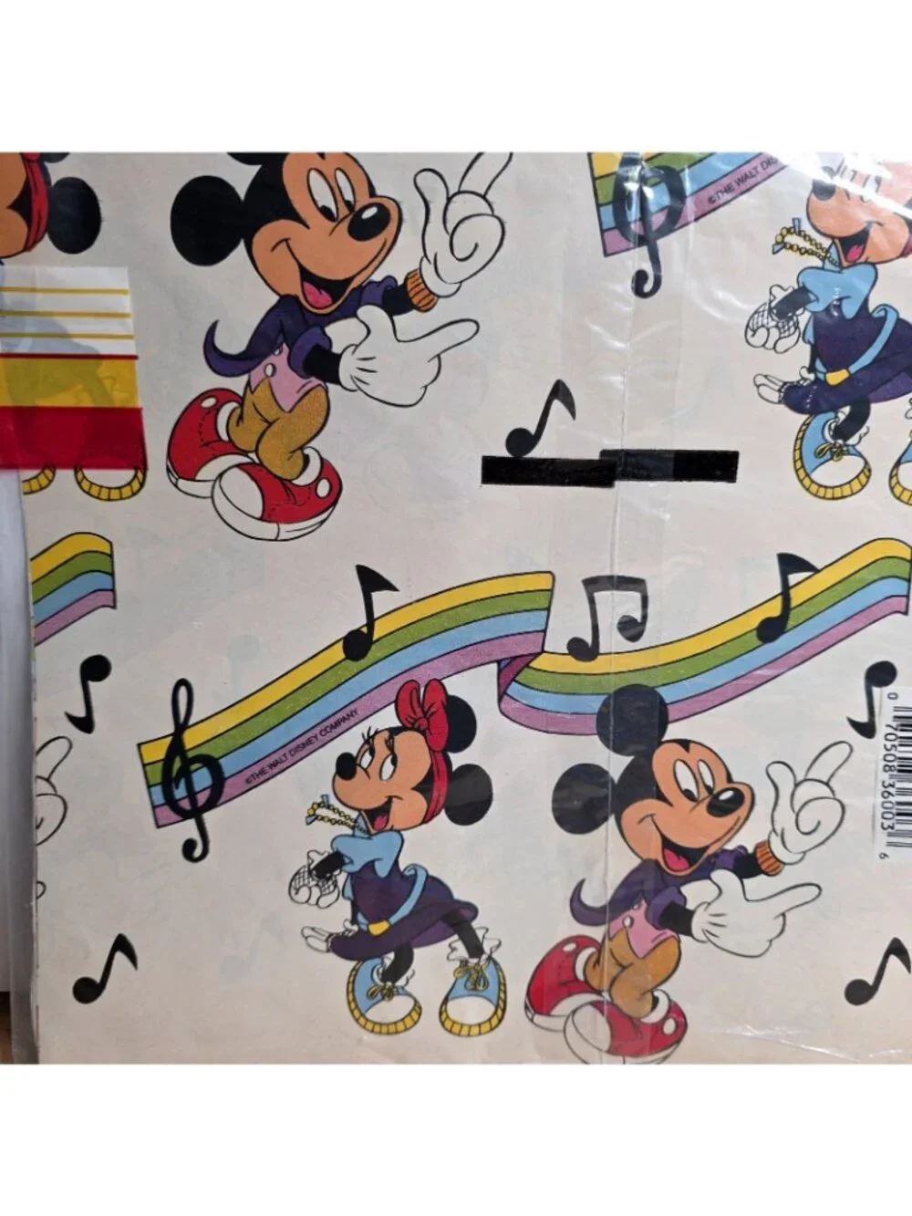 Vintage Cleo Disney Mickey & Minnie Mouse Gift Wrap Paper NEW SEALED Collectible